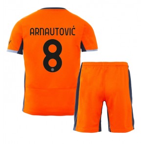 Inter Milan Marko Arnautovic #8 Tredjeställ Barn 2023-24 Kortärmad (+ Korta byxor)